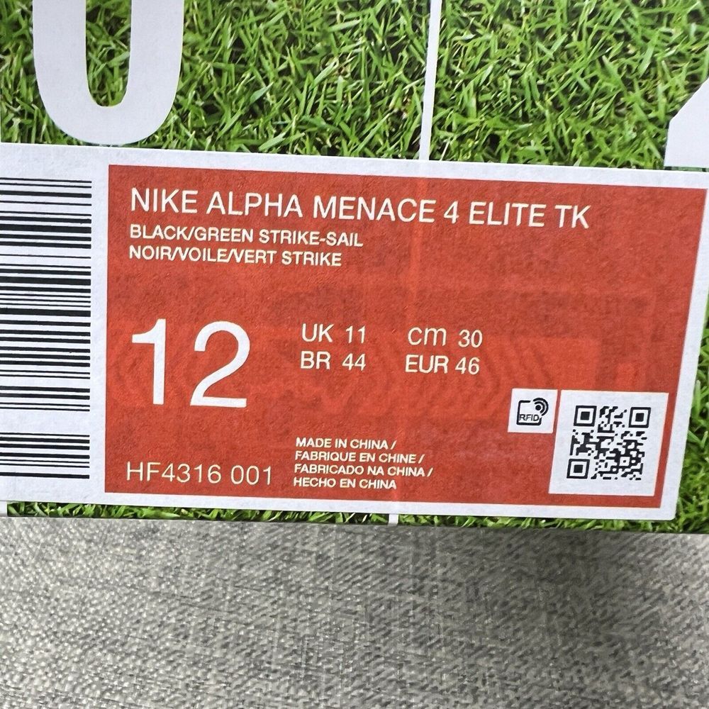Nike Alpha Menace 4 Elite Cleat 'Travis Kelce' (HF4316-001) Mens Size 12 - Picture 12 of 12